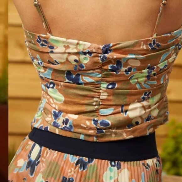 Wilfred Fatale Linen Molten Camel/Soft Blush Camisole Size 0 - Picture 9 of 9